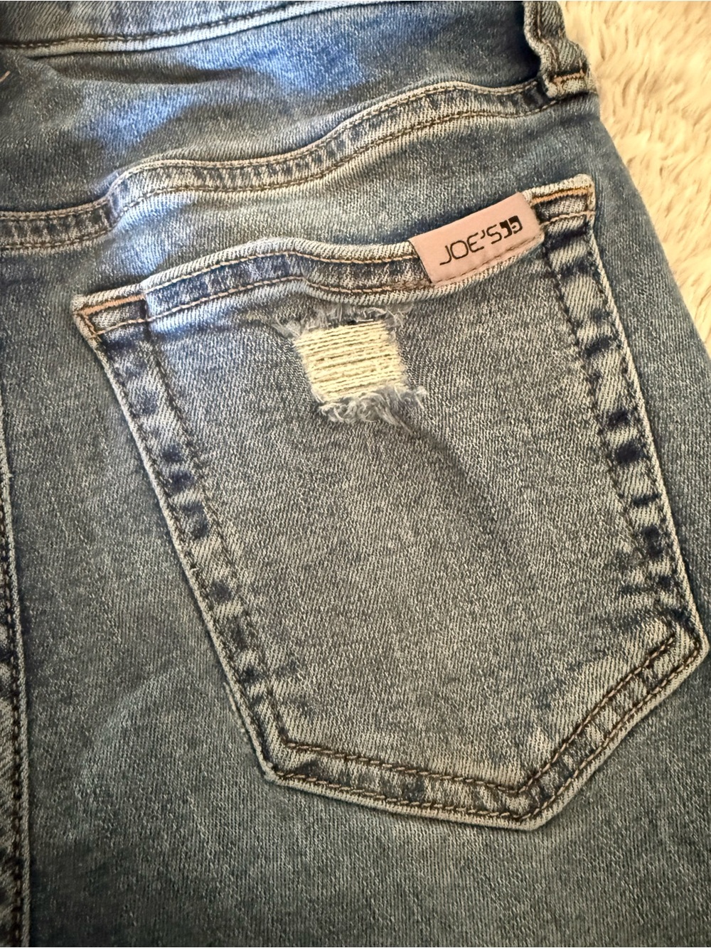 Joe's Jeans 👖Sonic Ocean Blue Women's Skinny Jeans with Subtle Distress size 25